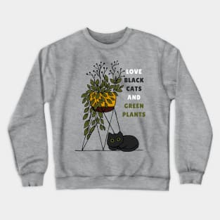 Cats and Plants Crewneck Sweatshirt